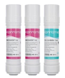 Bộ 3 Lõi Lọc Thô Korihome Gồm 2 Sediment Và 1 Pre Carbon