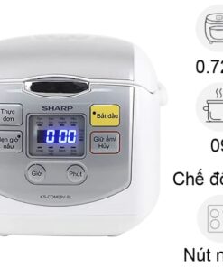Nồi cơm điện tử Sharp 0.72 lít KS-COM08V-SL