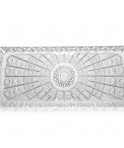 Khay pha lê mài chữ nhật BOHEMIA M57 40 x 17cm