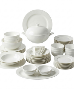Set bát sứ Spedona 50 món trắng trơn gồm set thìa