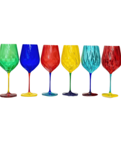 Set 6 ly vang Uria màu 600ml Crystal Bohemia