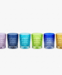 Set 6 cốc Diamond full màu 230ml Crystal Bohemia