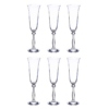 Set 6 ly champagne Fregata thân màu 190ml Crystal Bohemia