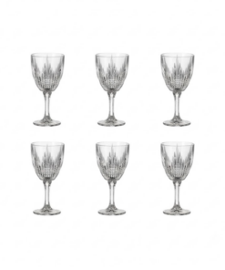 Set 6 ly vang đỏ Fregata chân màu 250ml Crystal Bohemia