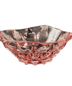 Tô pha lê Bohemia Samba 30,5 cm màu hồng đào