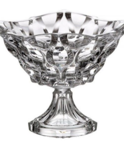 Chân bồng pha lê Bohemia Samba 30,5cm không màu